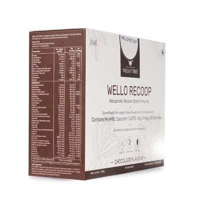WelloTree Wello Recoop Protein Powder - Chocolate Flavour (Pack Of 15 x 21g) 1's - Protein Drink