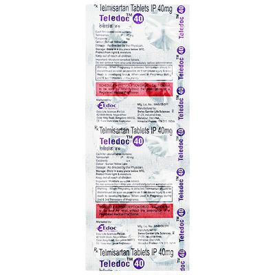 TELEDOC 40mg Tablet 10's - Hypertension-Ang