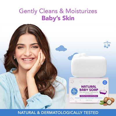 The Mom's Co. Natural Baby Soap with Shea Butter, Calendula Oil and Oatmeal 75gm - Baby Soap