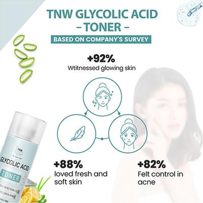 TNW The Natural Wash Glycolic Acid Toner For Exfoliating Dead Skin Cells With Aloe Vera Extract And Citric Acid Suitable For All Skin Types 100 ml - Toners