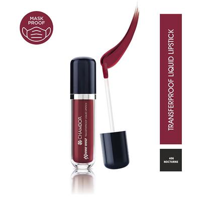 Chambor Extreme Wear Transferproof Liquid Lipstick, Nocturne No.406 6 ml - Liquid Lipsticks