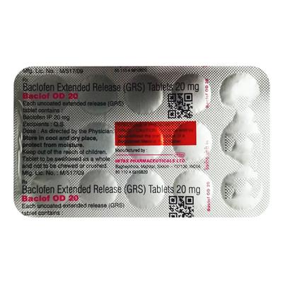 BACLOF OD 20 Tablet 15's - Muscle Cramps/Spasticity-Mus