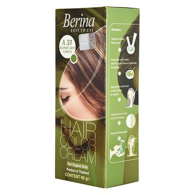 Berina A31 Blonde Gray Green Hair Color Cream 60 gm - Crème