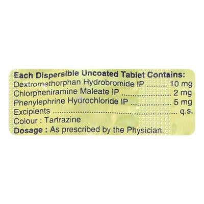 TUSQ DX DT Dispersible Tablet 10's - Cough And Cold-Cou