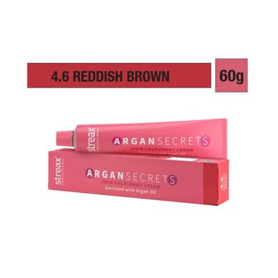 Streax Professional Argan Secret Hair Colourant Cream - Reddish Brown 4.6 60 gm - Crème