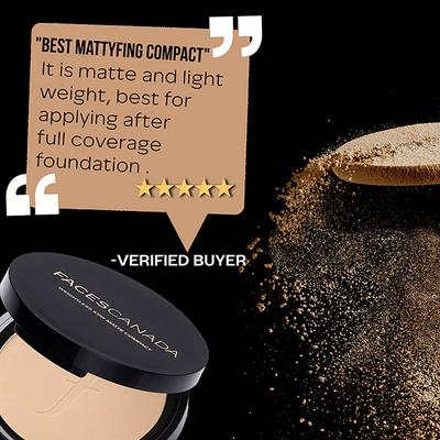Faces Canada Weightless Matte Finish Compact Powder - Ivory 01 9gm - Compact Powder