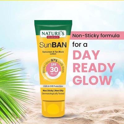Nature'S Essence Sunban Spf 30 Pa+++ Sunscreen & Tan Block Lotion 60 ml - Face Sunscreen