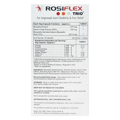 Rosiflex Trio Capsule 14'S - Supplements-Sup