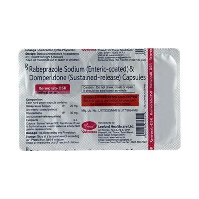 Renvorab DSR Capsule 10'S - Ulcer/Reflux/Flatulence-Aaa