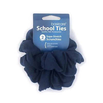 Basicare Supa-Stretch Scrunchies Black 2's - Hair Clips/Bands