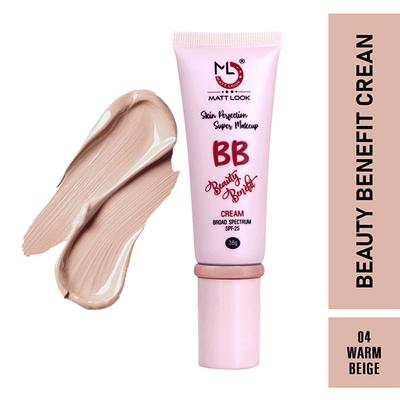 Matt Look Skin Perfection Super Makeup Bb Beauty Benefit Cream Spf 25 Oil Free Lightweight Buildable Coverage That Minimizes Pores, Blemishes & Imperfections - 04 38 gm - Foundation