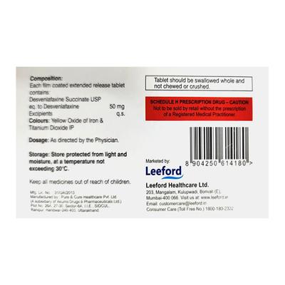 VELNOF 50 ER Tablet 10's - Depression-Ant