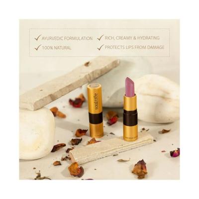 SoulTree Ayurvedic Lipcare Colour Rich Rose Clay 610 4gm - Lipsticks