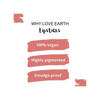 Love Earth Liquid Mousse Lipstick - Pink Lady Matte Finish Lightweight, Non-Sticky Vitamin E 6 ml - Liquid Lipsticks