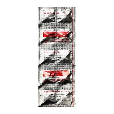 ACARDASE 50mg Tablet 10's - Diabetes-Ant