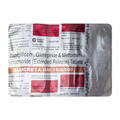 GLUCRETA GM 10/2/500 Tablet 10's - Diabetes-Ant