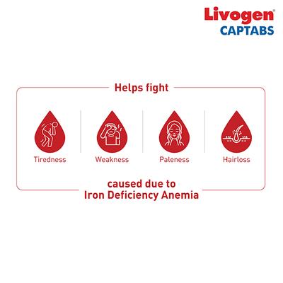 Livogen Captab Tablet 15'S - Iron Supplement/Anaemia-Vma