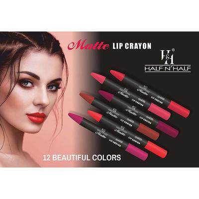 Half N Half Matte Lip Crayon, 24H Super Stay, 08 Pretty Pink 3.5 gm - Lip Crayons