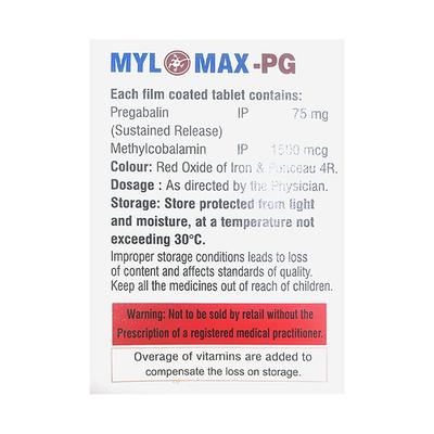 MYLOMAX PG Tablet 15's - Neuropathic Pain-Dru