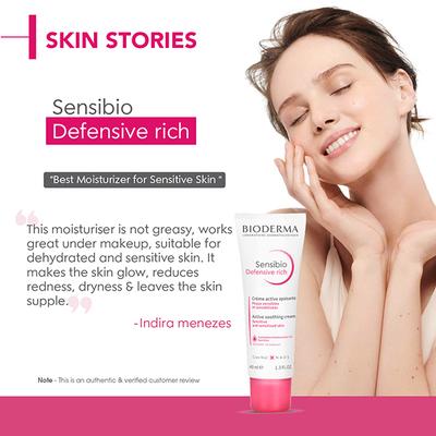 Bioderma Sensibio Defensive Rich Active Soothing Cream Hydration/Moisturisation 12h Nutrition 40 ml - Face Moisturizers
