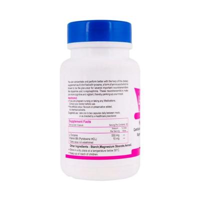 Healthvit L-Tyrosine 550mg Form Amino Acid-Capsules 60's - Calcium And Minerals