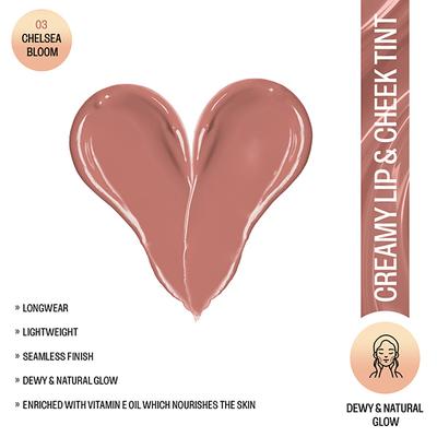 Insight Cosmetics Creamy Lip and Cheek Tint - Chelsea Bloom 7.5 gm - Lip Stains & Tints