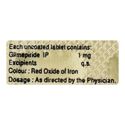 Isryl 1mg Tablet 10'S - Diabetes-Ant