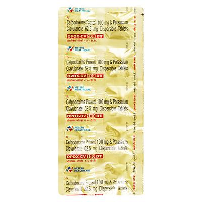 OPOX CV DT 100 Tablet 10's - Bacterial Infections-Cep