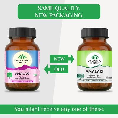 Organic India Amalaki Veg Capsules 60's - Herbal Dietary Supplement