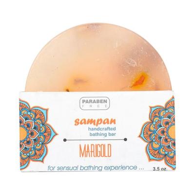 Sampan Handcrafted Glycerine Bathing bar Marigold 100 gm - Soaps