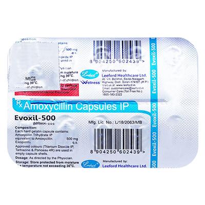 Evoxil 500mg Capsule 10'S - Bacterial Infections-Pen