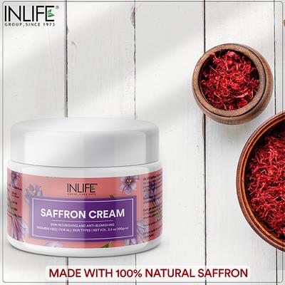 INLIFE Saffron Cream for Face Ayurvedic Herbal Cosmetic Paraben Free For Men & Women 100 g - Face Creams