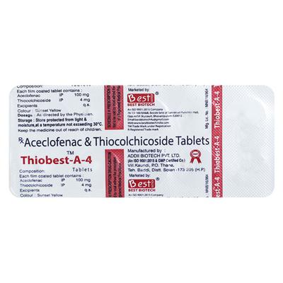THIOBEST A 4 Tablet 10's - Pain relief-Nsa