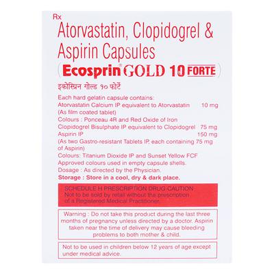 Ecosprin Gold Forte 10mg Capsule 10'S - Blood Clot-Ant