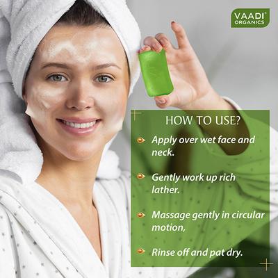 Vaadi Herbals Facial Bar Soap - Aloe Vera with Extract of Tea Tree Anti-Pimple Anti-Mask 25gm - Soaps