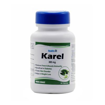 Healthvit Karel Karela Powder- Capsules 60's - Herbal Dietary Supplement