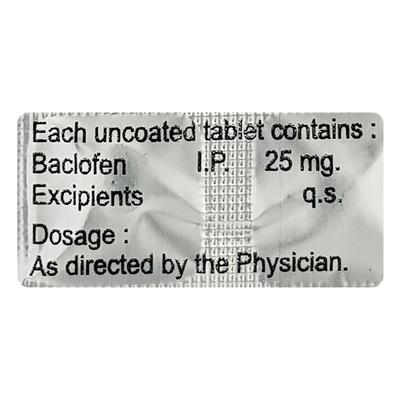 Back 25mg Tablet 10'S - Muscle Cramps/Spasticity-Mus