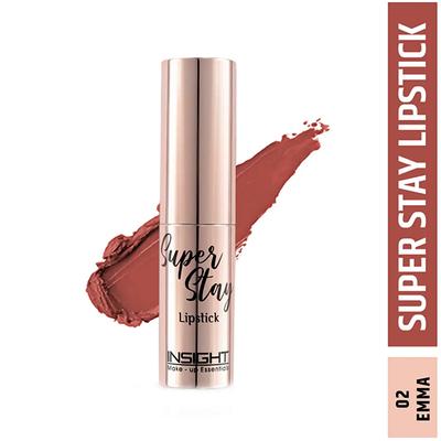 Insight Cosmetics Super Stay Lipstick - Emma (02) Infused with Argan & Vitamin E Oil 7gm - Lipsticks