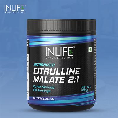 INLIFE Micronized Citrulline Malate Powder 200 gm - Workout Essentials