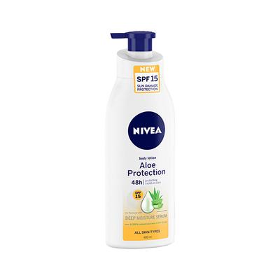 Nivea Aloe Protection SPF 15 Body Lotion 400 ml - Lotions & Creams