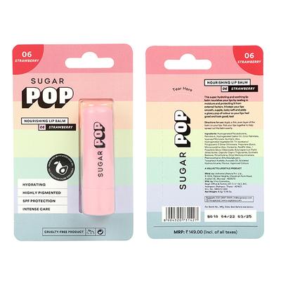 SUGAR POP Nourishing Lip Balm 06 Strawberry 4.5 gm - Lip Balms