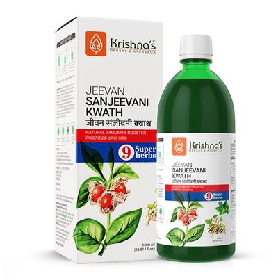 Krishna's Herbal & Ayurveda Jeevan Sanjeevani Kwath 1000 ml - Ayurvedic Juices