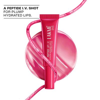 Lakme Peptide Lip IV, Hydrating Lip Balm, Peptalk Pink 10 g - Lip Balms