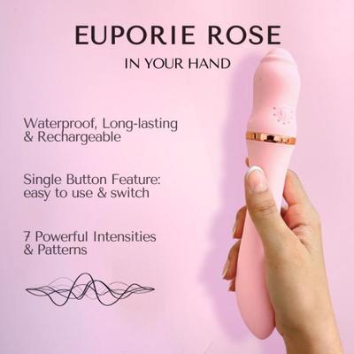 Libertee Premium Rechargeable Massager 7 Modes Rose 1's - Massagers And Vibrators