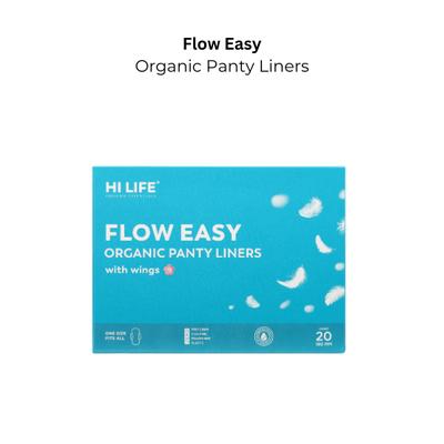 Hi Life Flow Easy Organic Panty Liners with Wings 20's - Panty Liners