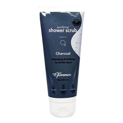 Glimmer Natural Shower Scrub Charcoal 100 gm - Scrubs & Exfoliants