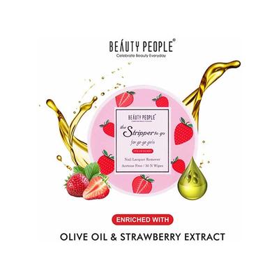 Beauty People The Stripper To The Go Nail Polish Remover Strawberry 30 gm - Nail Polish Remover