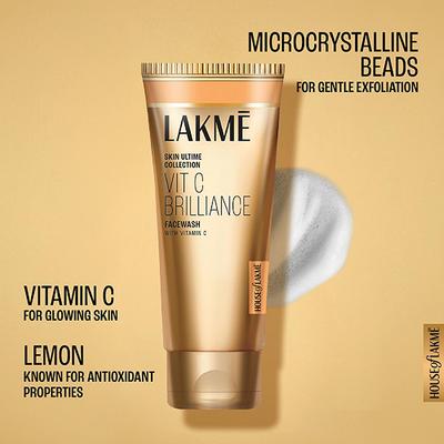 Lakme Vitamin C Brilliance Facewash with Vitamin C 100 gm - Highlighters & Illuminators