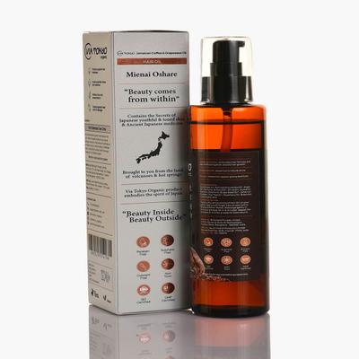 VIA TOKYO ORGANIC Jamaican Coffee & Grapeseed Hair Oil, Har Shine & Hair Strength Enhancing, No Sulphates, No Paraben 200 ml - Hair Oils