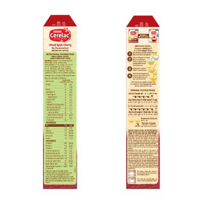 Nestle Cerelac Stage 2 (8 Months+) Powder - Wheat Apple Cherry 350 gm (Refill Pack) - Baby And Infant Supplements